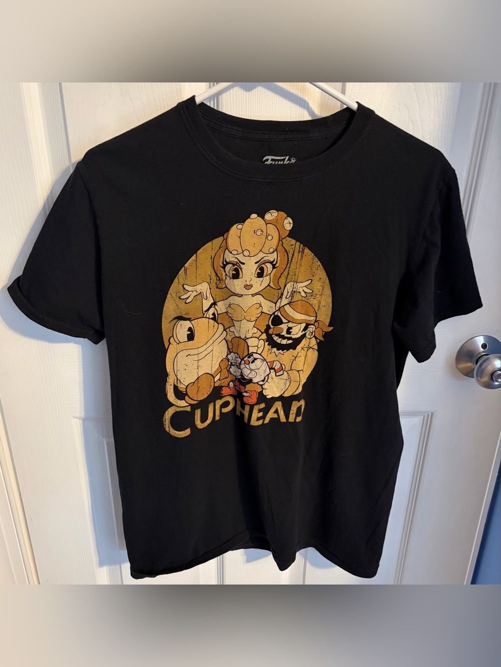 Cuphead Funko Distressed T-Shirt, Men’s Medium